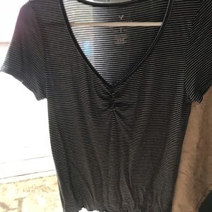 Black and White striped tee